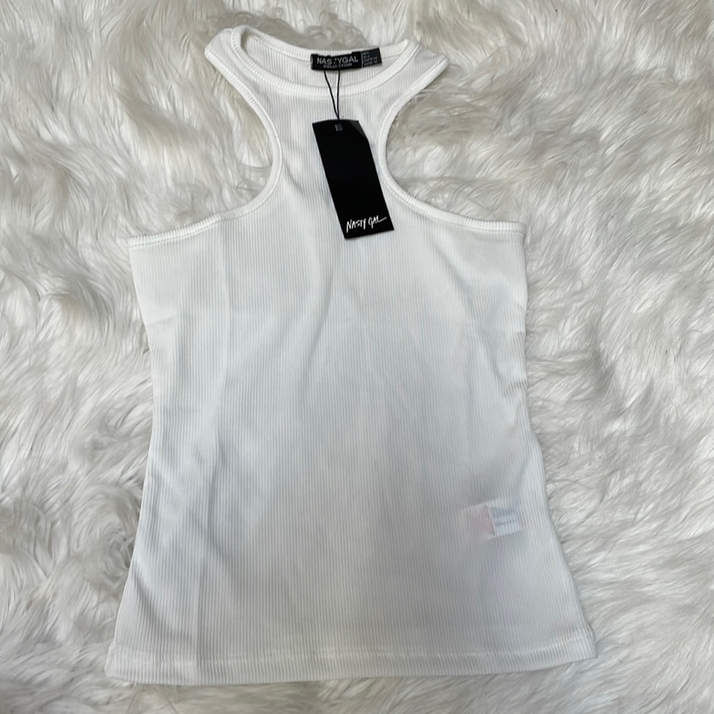 White ribbed tank top✨